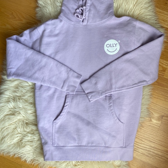 Lavender fleece lined cotton Olly branded hoodie sweatpants set unisex size S - Picture 1 of 3